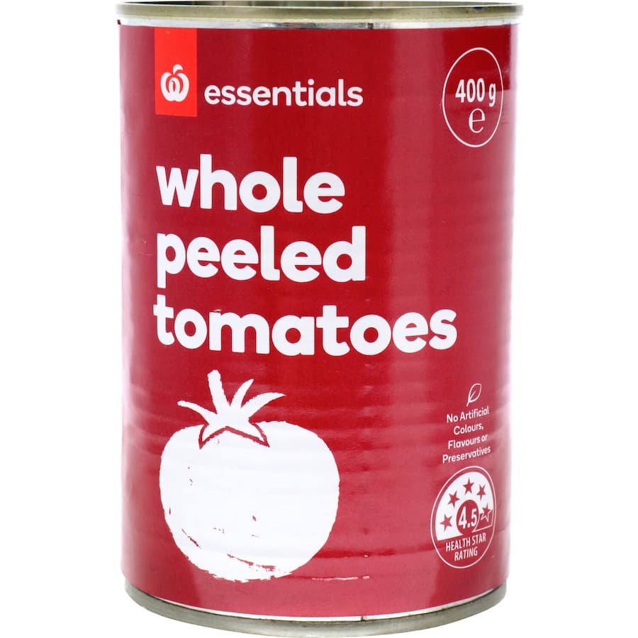 Essentials Peeled Tomatoes Whole Can 400g