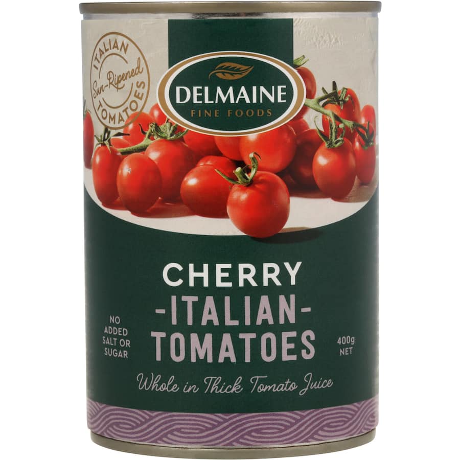 Delmaine Flavoured Tomatoes Italian Cherry Can 400g