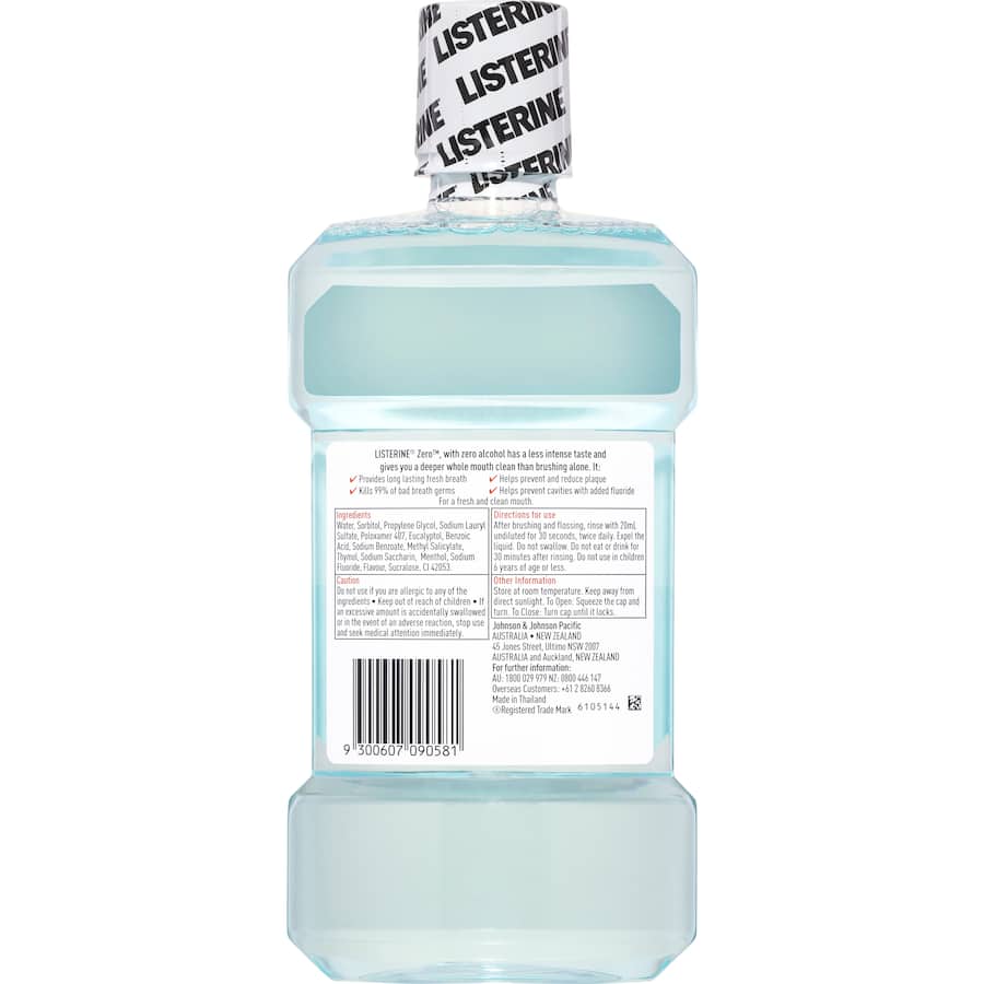 Listerine Mouth Rinse Zero Alcohol 1L