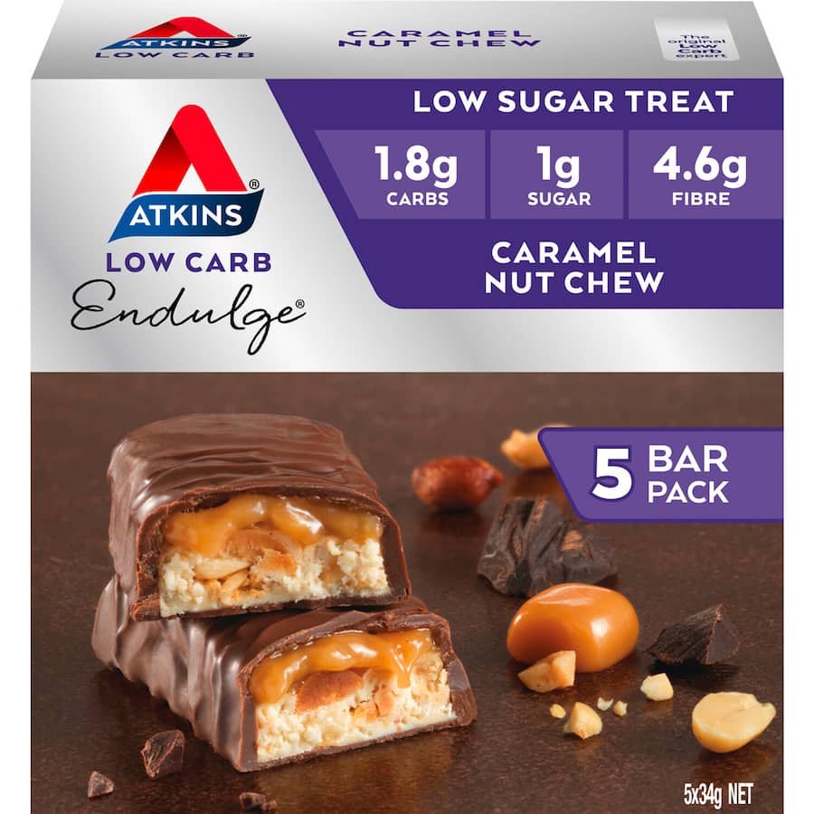 Atkins Endulge Nutrition Bar Caramel Nut 5pack