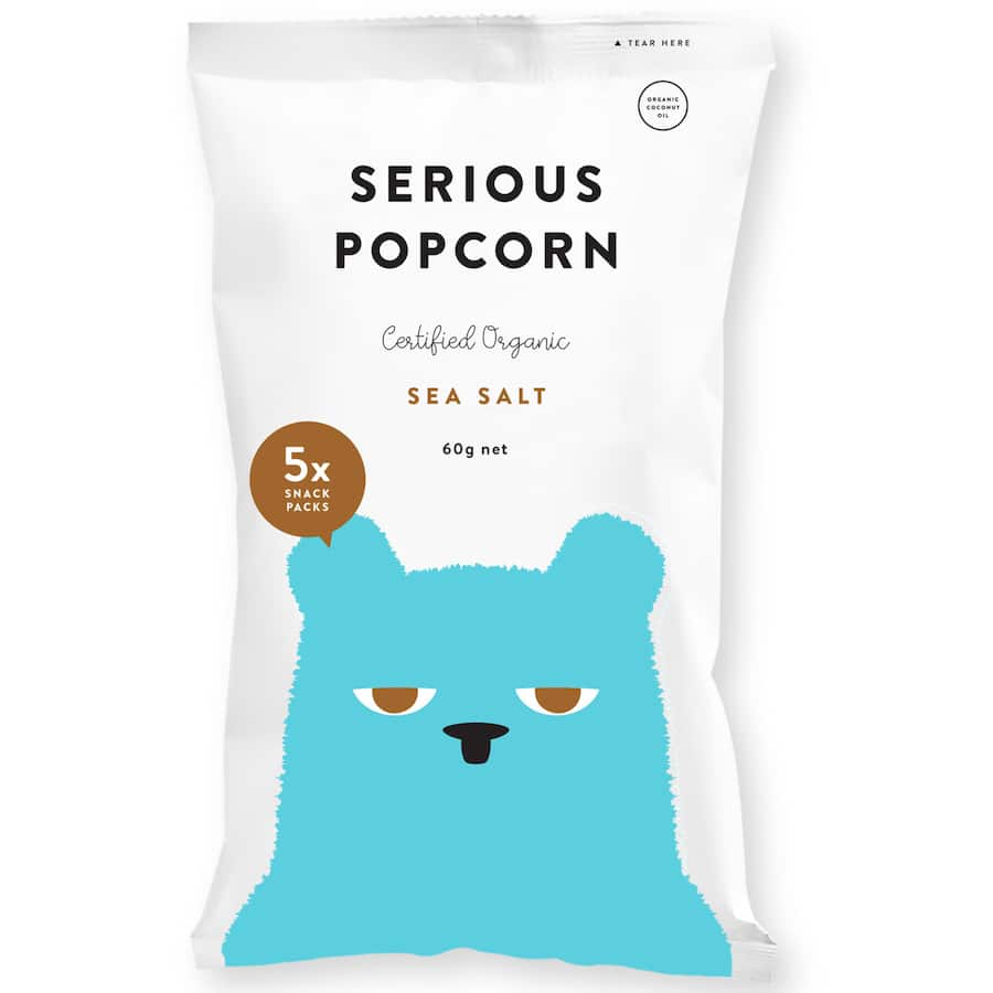 Serious Popcorn Seasalt 60g pks 5pack