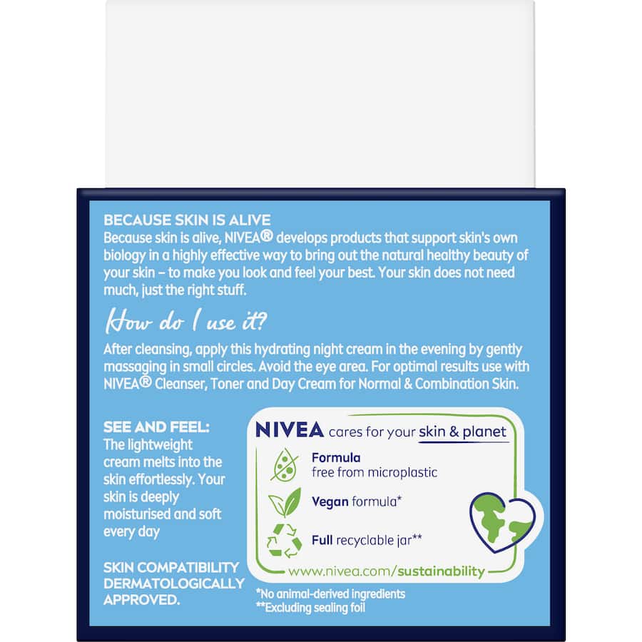 Nivea Hydrating Night Cream Moisture + Regeneration 50mL