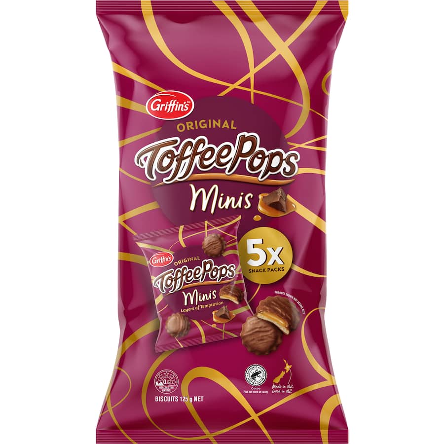 Griffin's Biscuits Toffee Pops Minis 5pk 125g