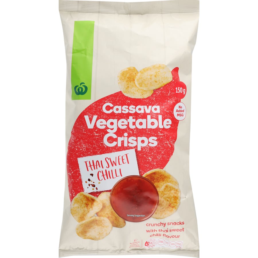 Woolworths Cassava Vegetable Crisps Thai Sweet Chilli 150g