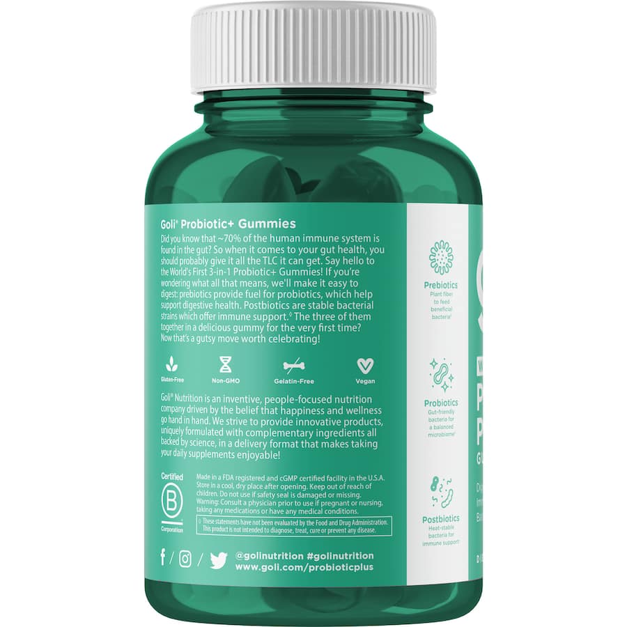 Goli Pre Plus Post Plus Probiotic Gummies 60ea