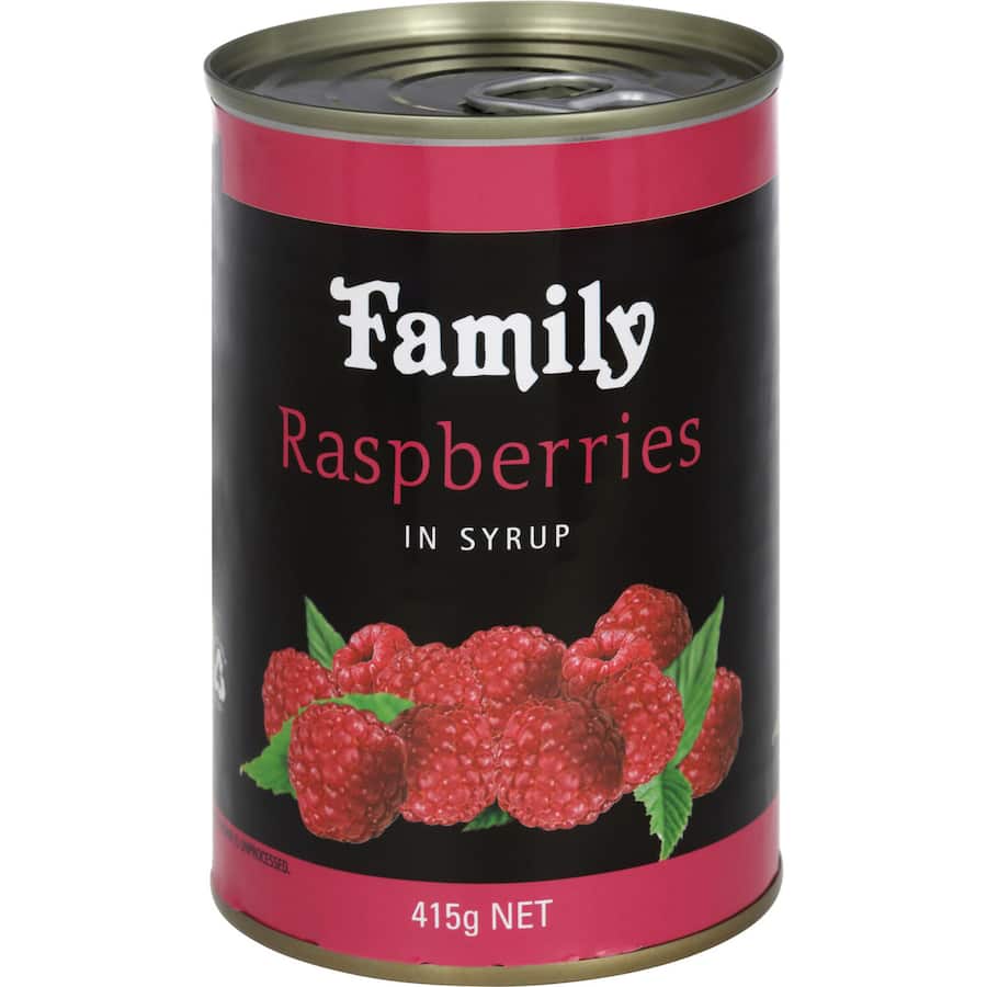 Family Raspberries In Syrup Can 415g