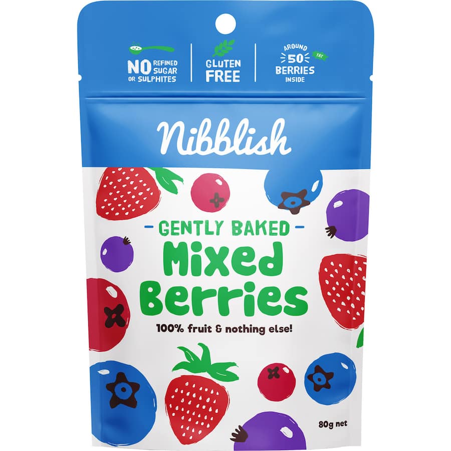 Nibblish Fruit Mix Mixed Berries Bag 80g