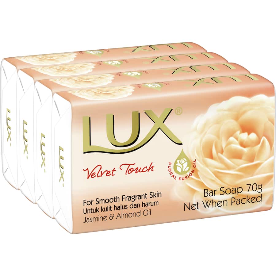 Lux Bar Soap Velvet Touch 70g bars 4pack