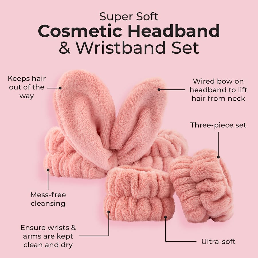 Mcobeauty Cosmetic Headband & Wristband Set 1ea
