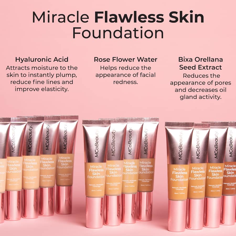 Mcobeauty Miracle Flawless Foundation Light Nude 30mL
