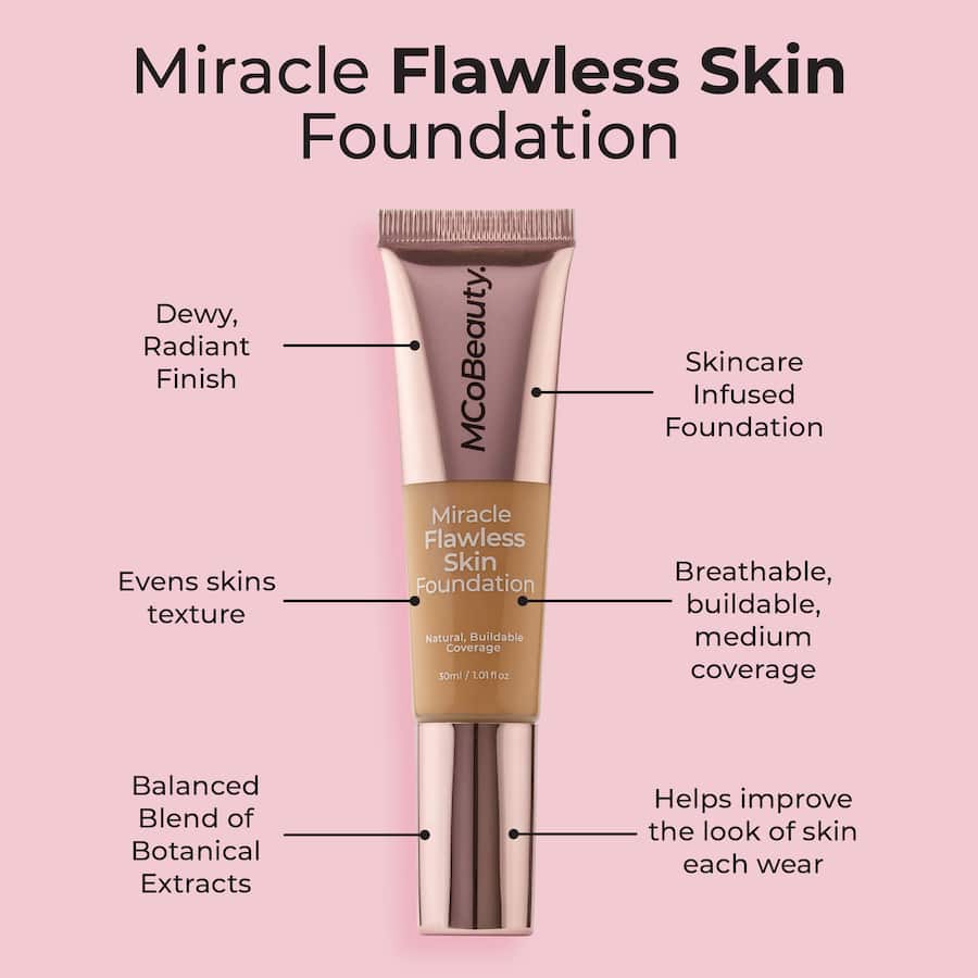 Mcobeauty Miracle Flawless Foundation Natural Beige 30mL
