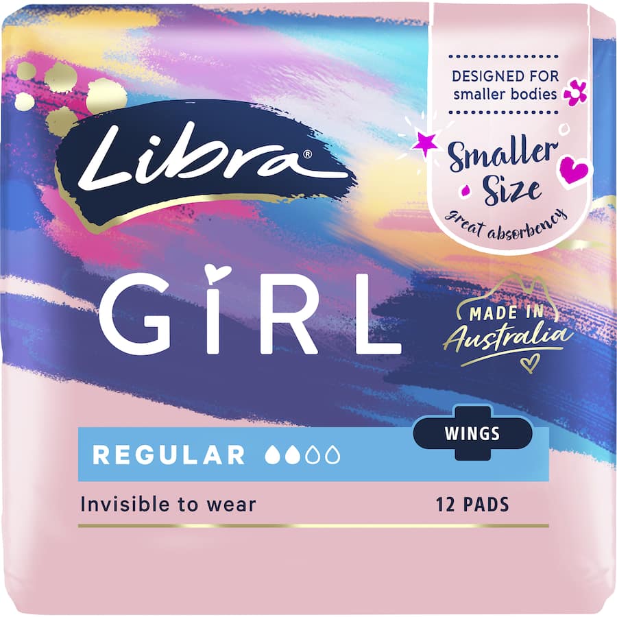 Libra Girl Pads Regular Ultra Thin With Wings 12pack