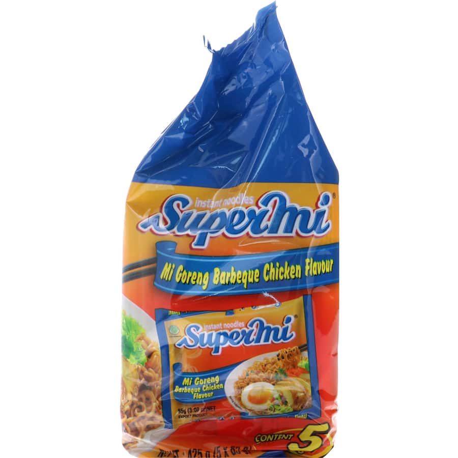 Super Mi Instant Noodles Mi Goreng Bbq Chicken 5pk 425g
