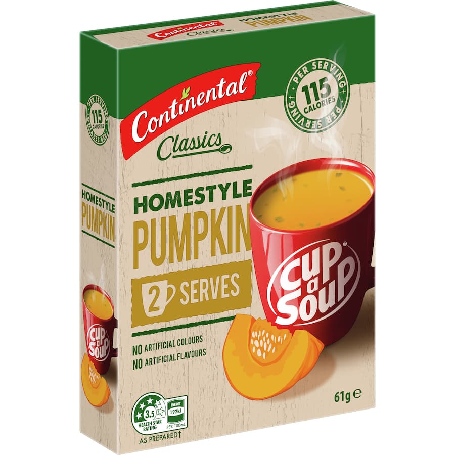 Continental Cup A Soup Instant Soup Homestyle Pumpkin 61g 2pack
