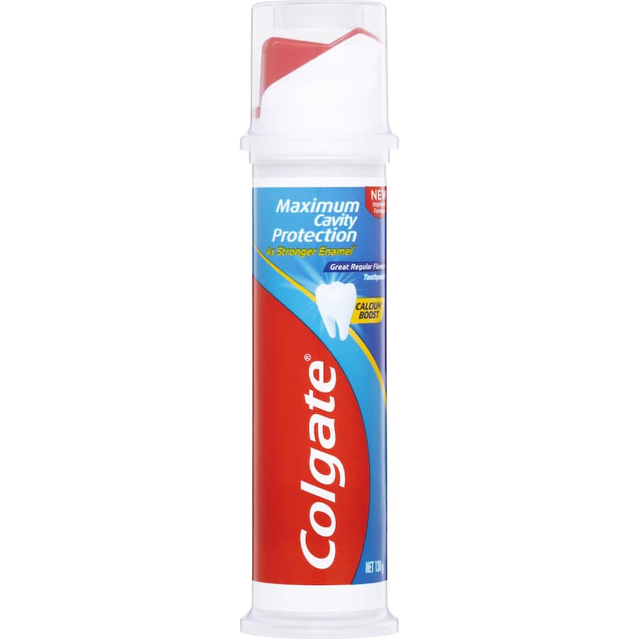 Colgate Cavity Protection Toothpaste Great Regular Flavour Pump Pump 130g