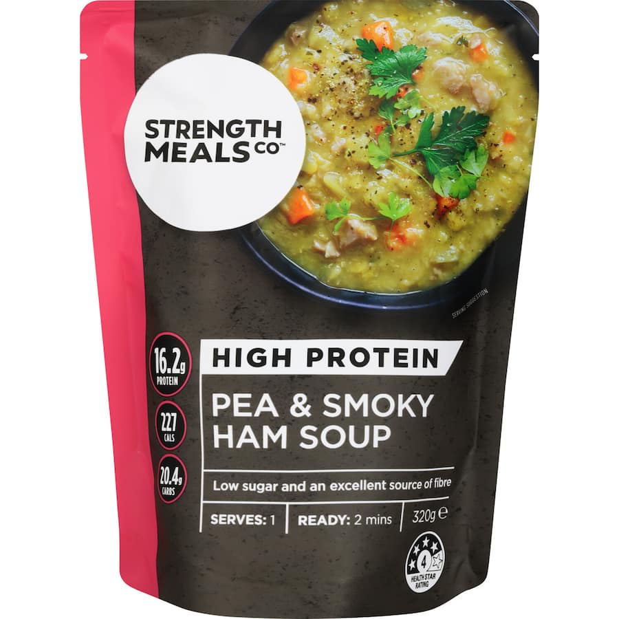 Strength Meals Co Soup Smoky Pea & Ham Canned 320g