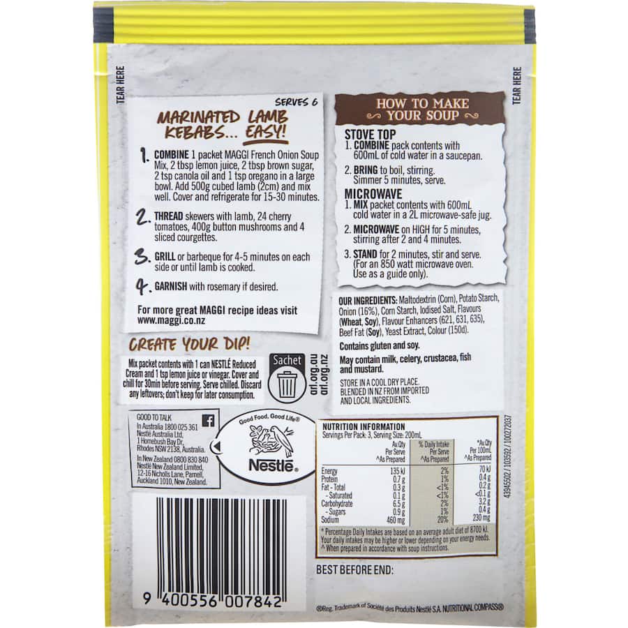 Maggi Soup French Onion Sachet 29g