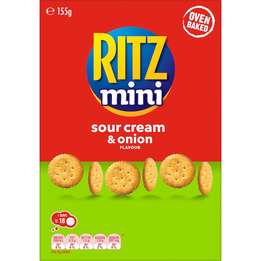 Ritz Mini Crackers Sour Cream And Onion 155g