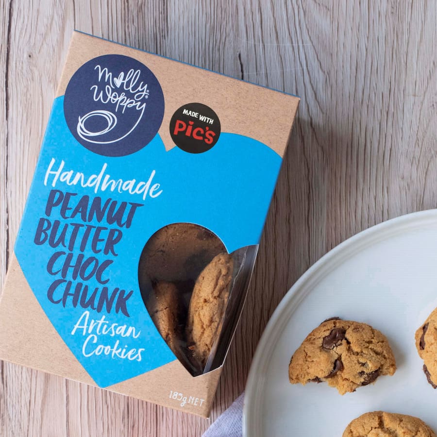 Molly Woppy Cookies Peanut Butter Choc Chunk 185g