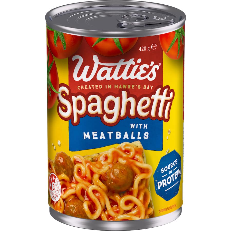 Watties Spaghetti With Meatballs  Can 420g
