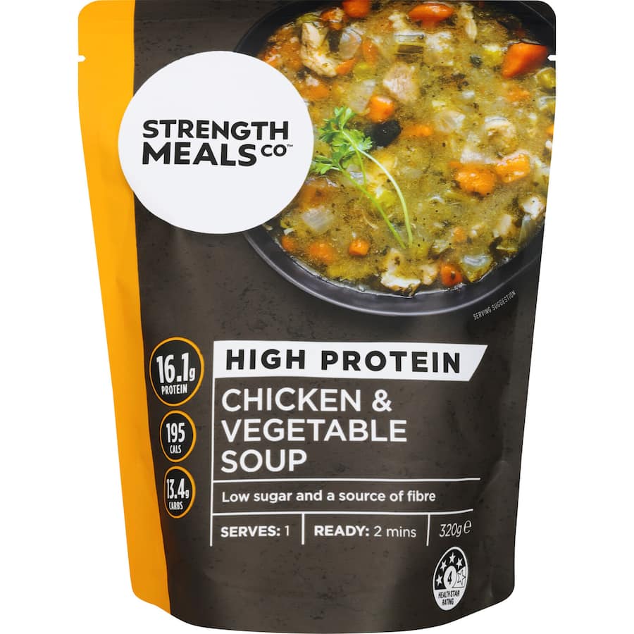 Strength Meals Co Soup Chicken & Vege Pouch 320g