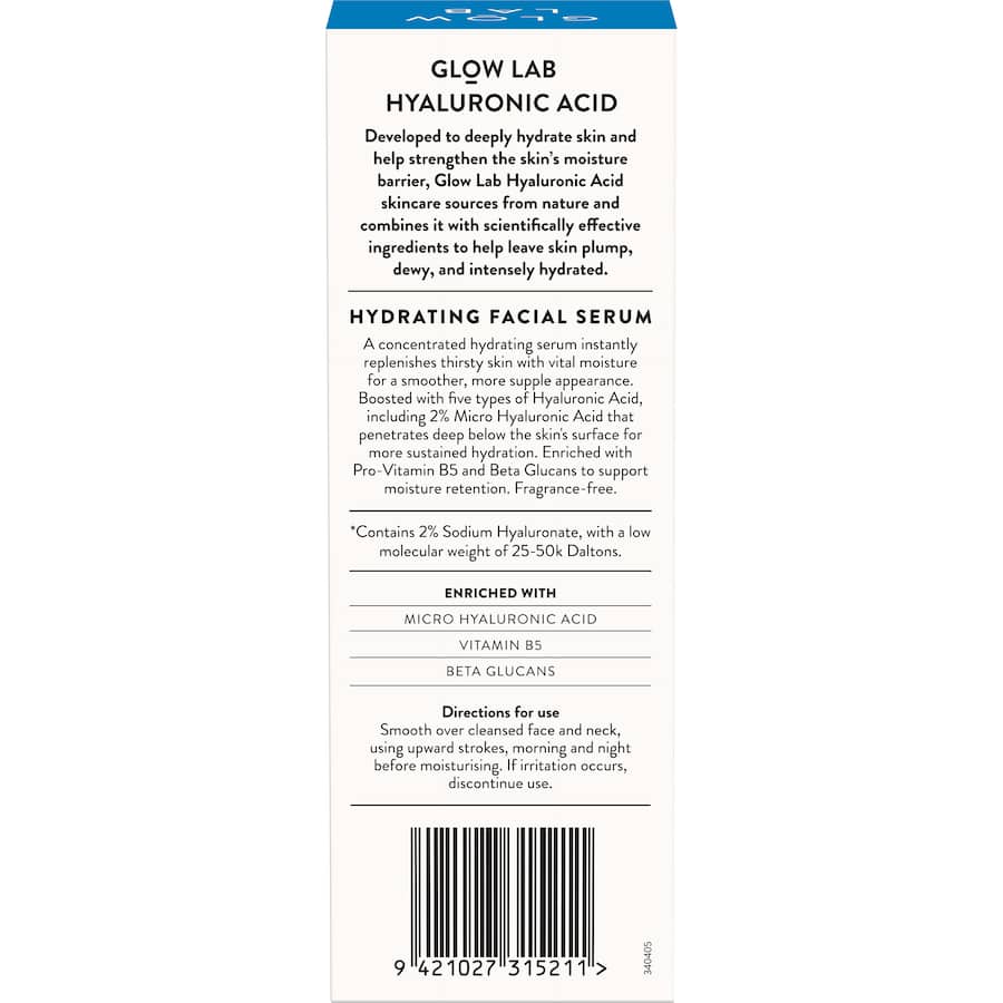 Glow Lab Facial Serum Hyaluronic Acid 30mL