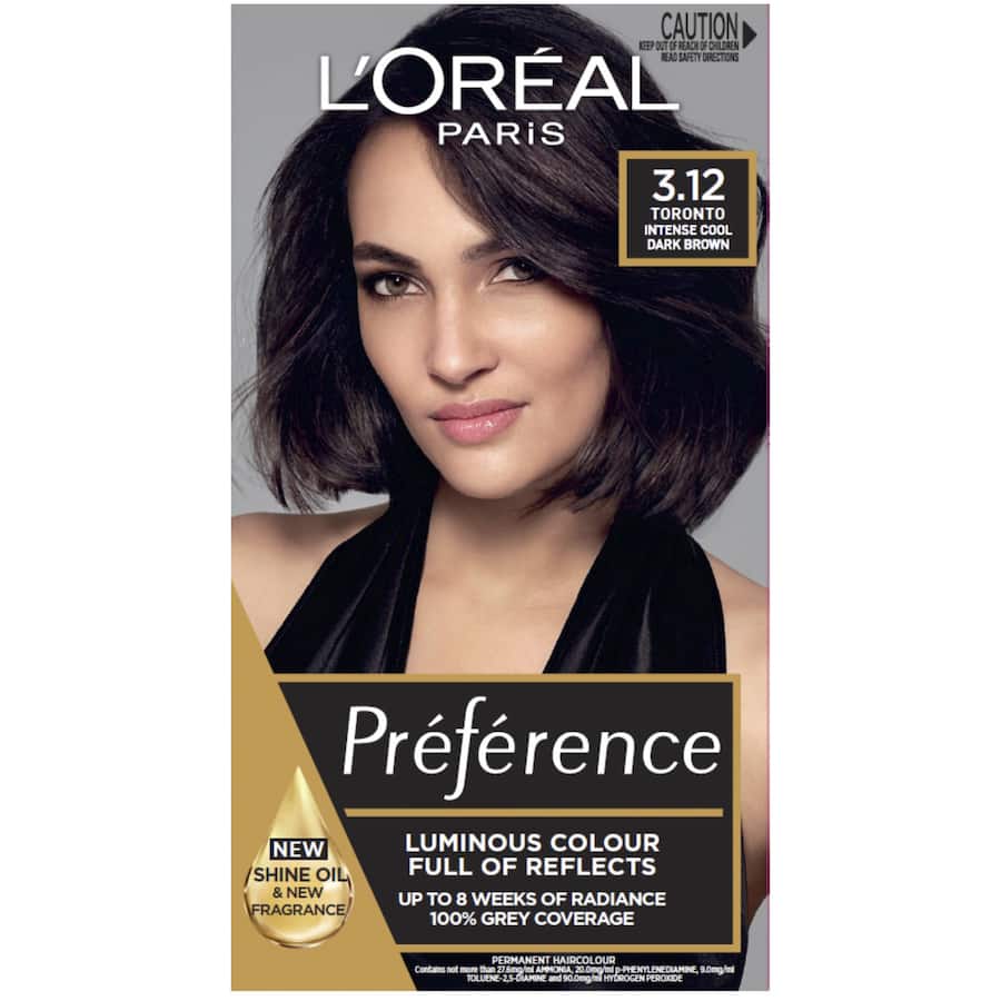 L'oreal Paris Preference Permanent Hair Colour Toronto 3.12 1pack