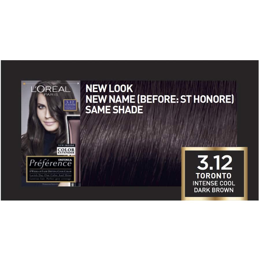 L'oreal Paris Preference Permanent Hair Colour Toronto 3.12 1pack