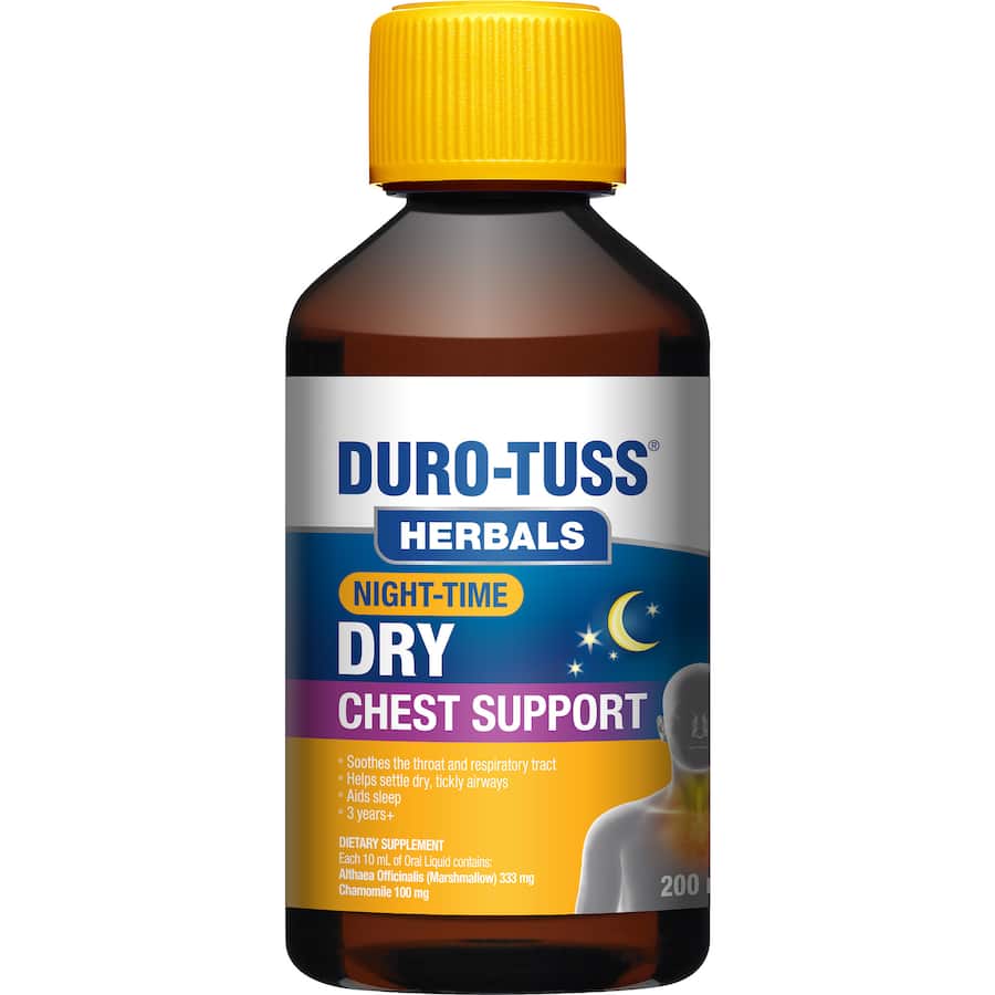 Duro-tuss Herbals Dry Chest Support Night Time 200mL