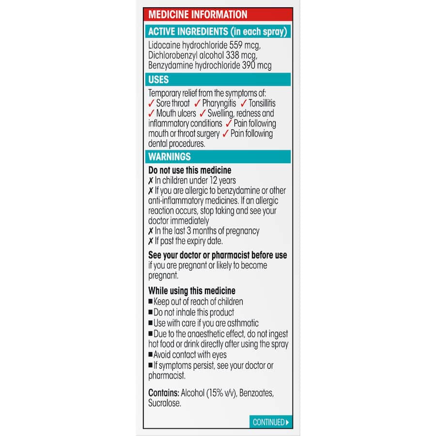 Difflam Plus Sore Throat Spray Anaesthtic 30mL