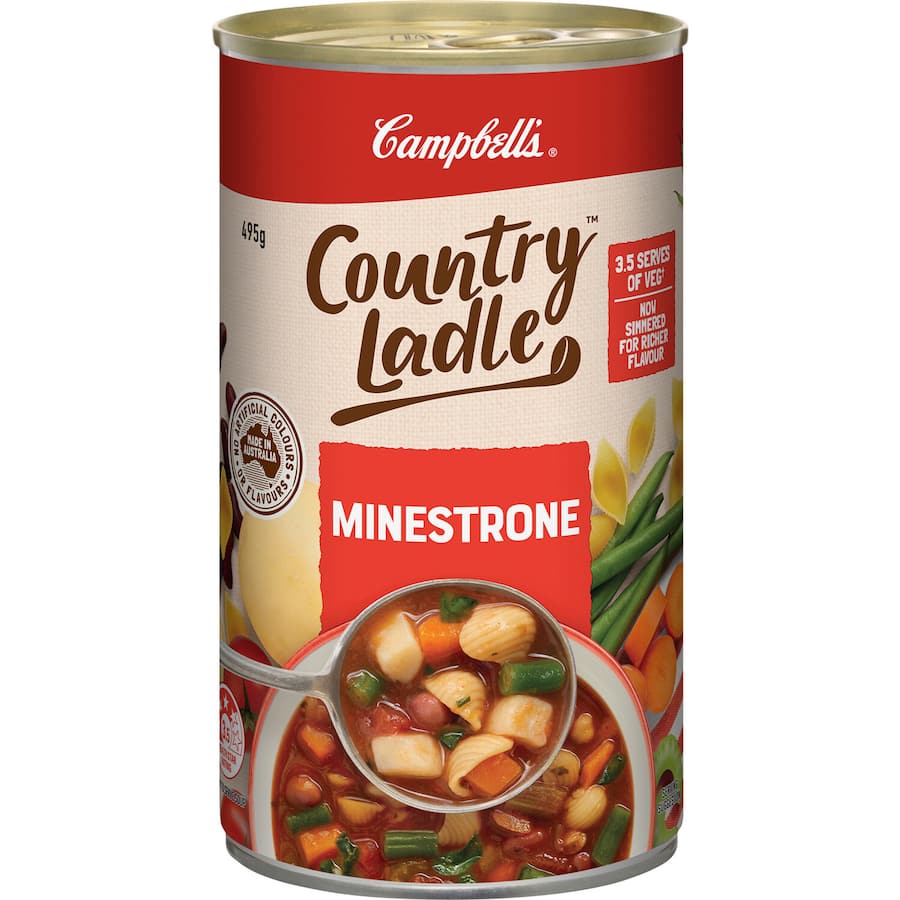 Campbell's Country Ladle Soup Minestrone Canned 495g