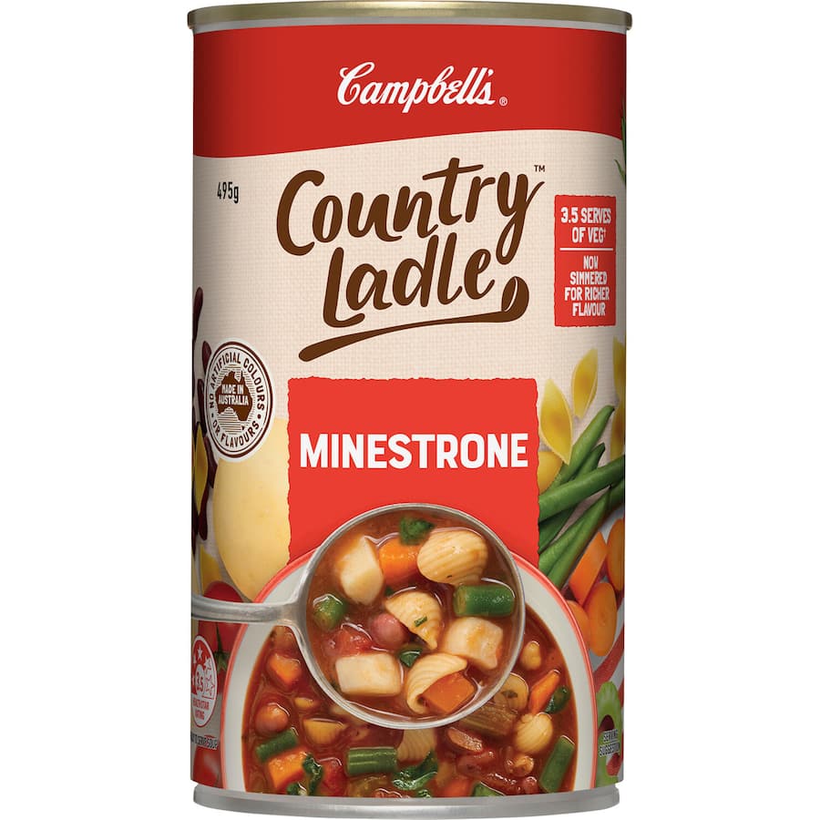 Campbell's Country Ladle Soup Minestrone Canned 495g