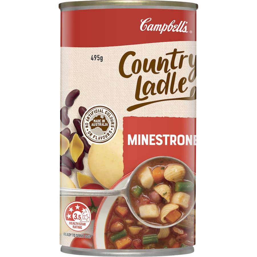 Campbell's Country Ladle Soup Minestrone Canned 495g