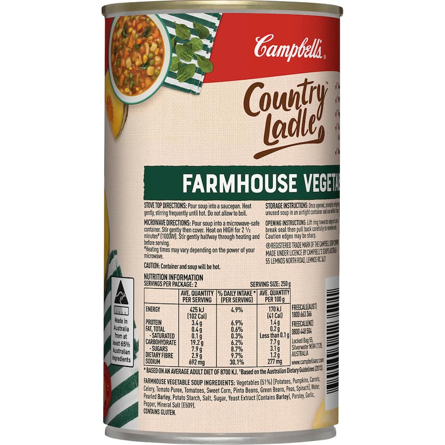 Campbell's Country Ladle Soup Farmhouse Vegetable Canned 495g