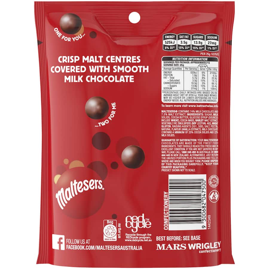 Maltesers Chocolate Original Bag 140g
