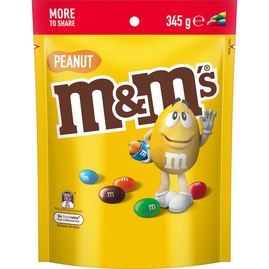 M&m's Chocolate Sharepack Peanut Bag 345g