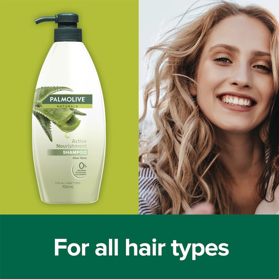 Palmolive Naturals Shampoo Active Nourishment Aloe Vera Pump 700mL