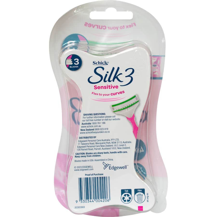 Schick Silk 3 Disposable Razor Sensitive 4pack
