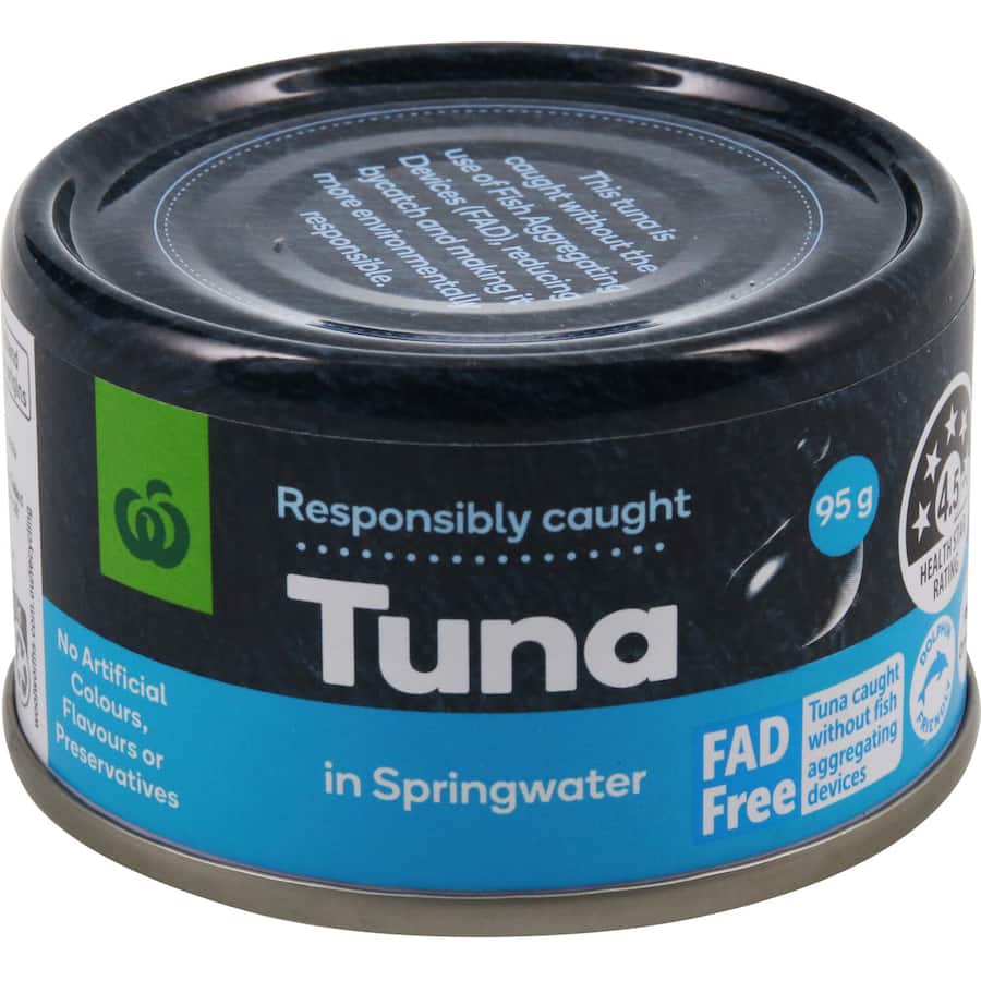 Woolworths Tuna In Spring Water Tear tab can 95g