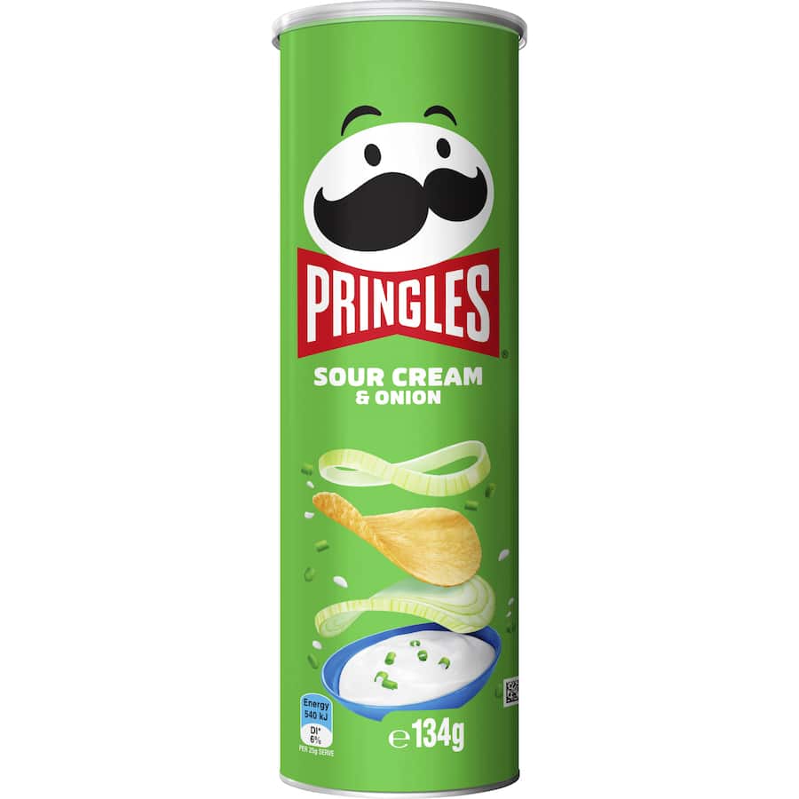 Pringles Chips Sour Cream & Onion Tube 134g