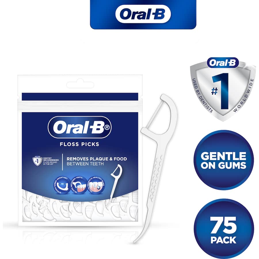Oral B Dental Floss Picks 75ea