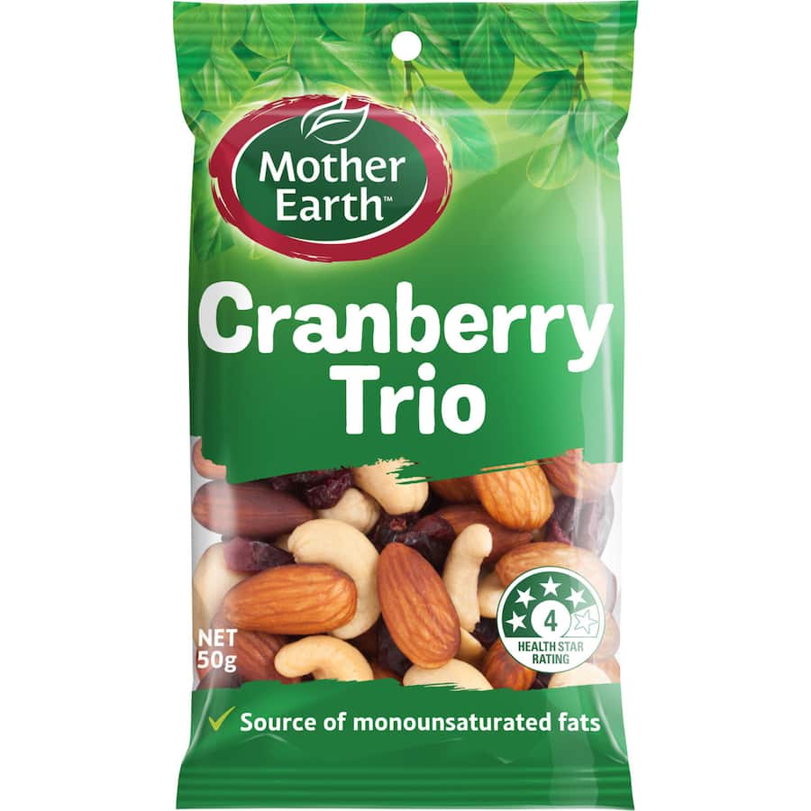 Mother Earth Batch Roasted Cashews Cranberries & Almonds 50g