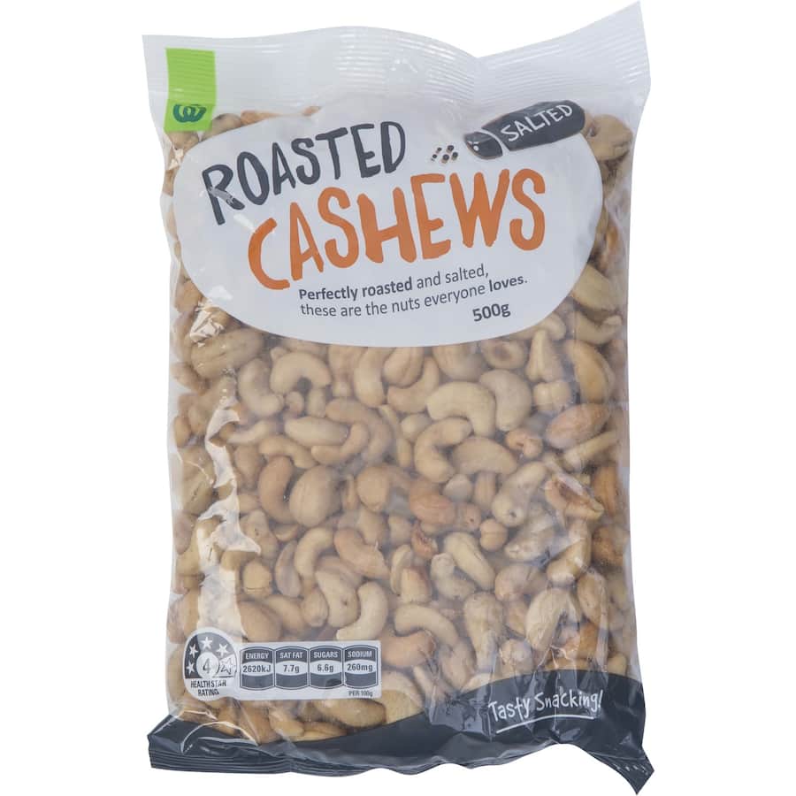 Woolworths Cashews Roasted Salted 500g