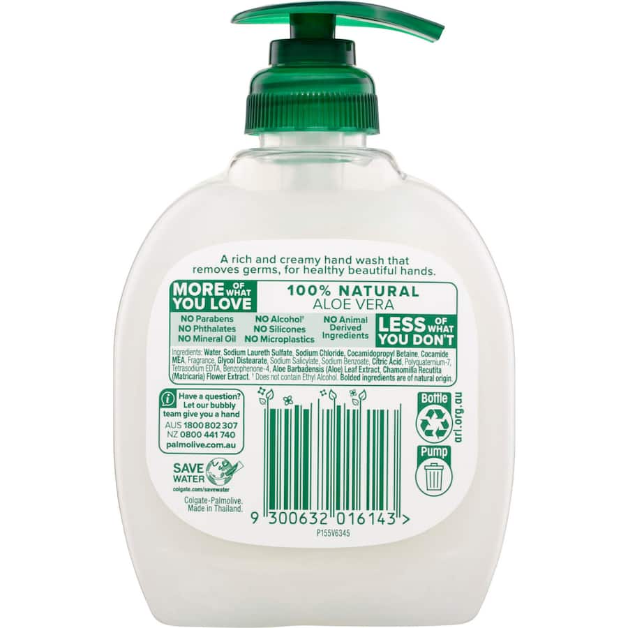Palmolive Naturals Liquid Hand Wash Aloe Vera & Chamomile Pump 250mL