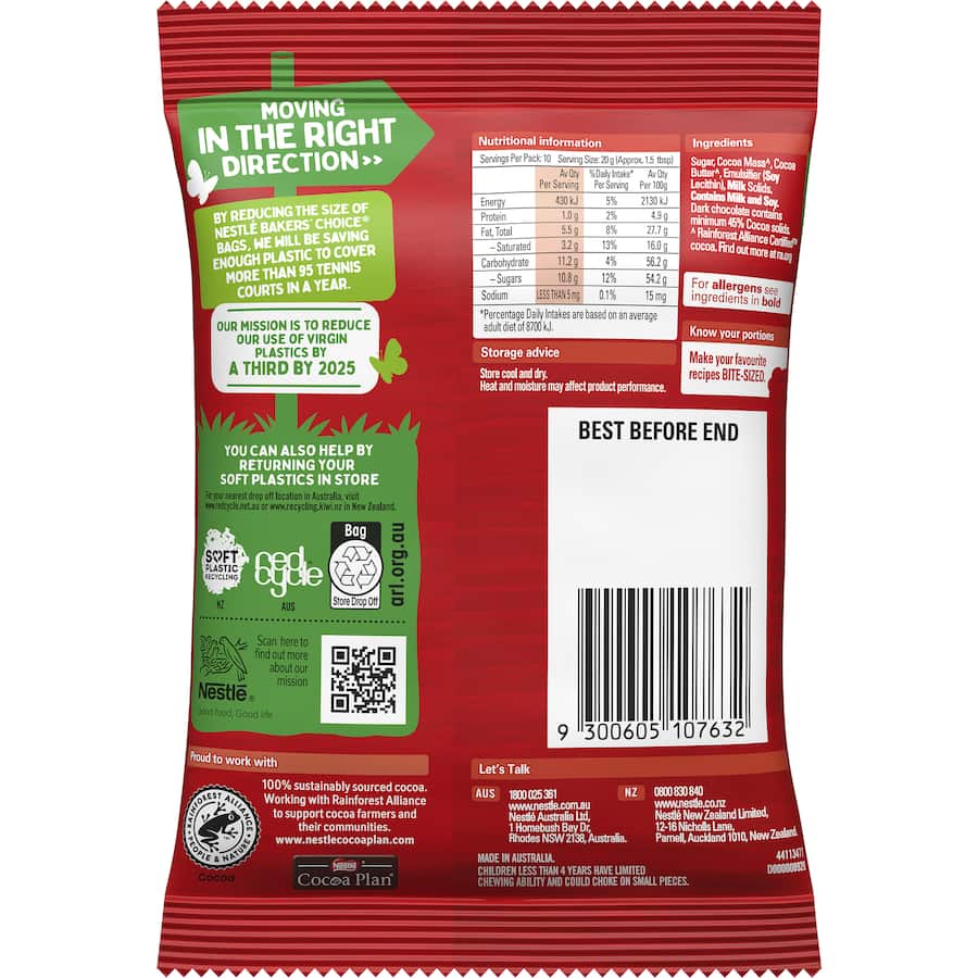 Nestlé Bakers' Choice Bits Dark Chocolate 200g