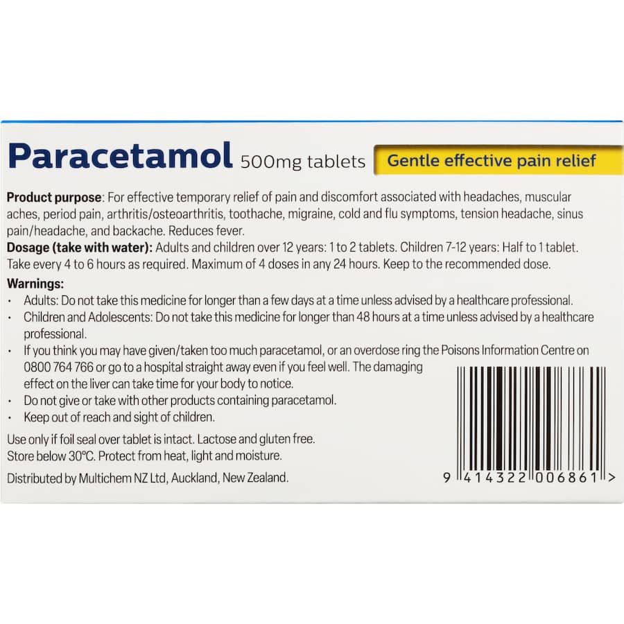 Health Direct Paracetamol 500mg Tablets 20ea