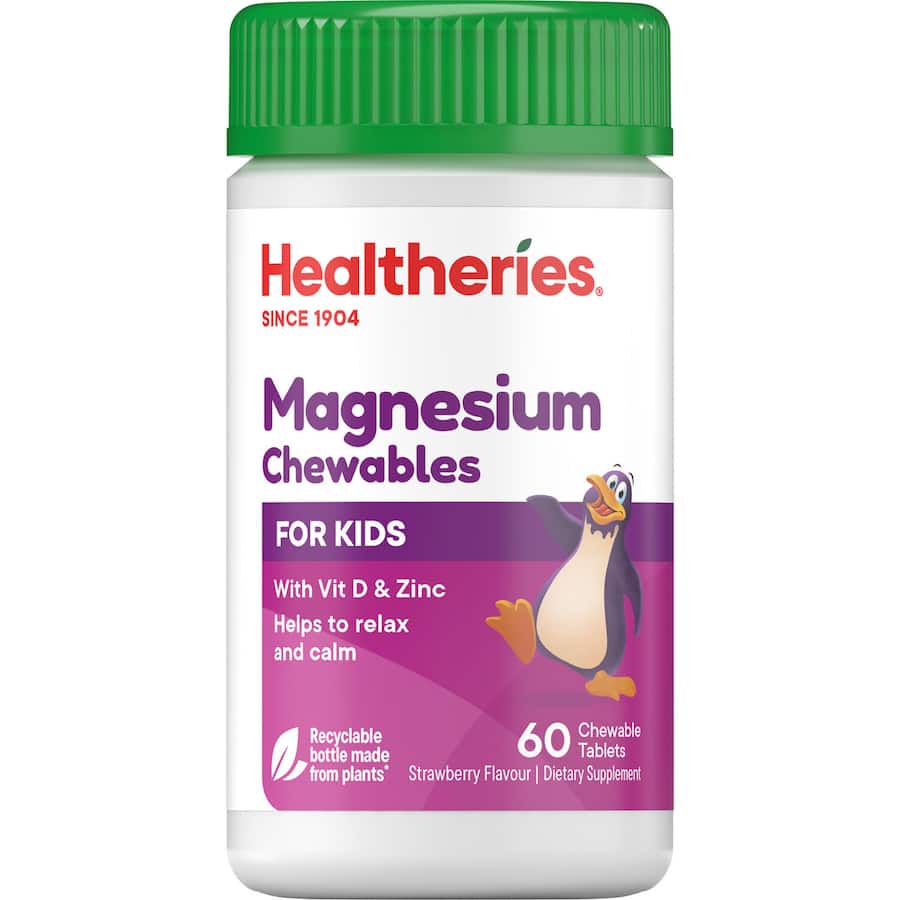 Healtheries Kidscare Magnesium With Vit D & Zinc 60pack