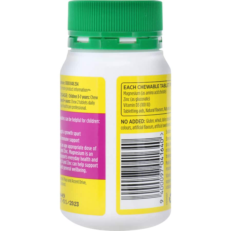 Healtheries Kidscare Magnesium With Vit D & Zinc 60pack