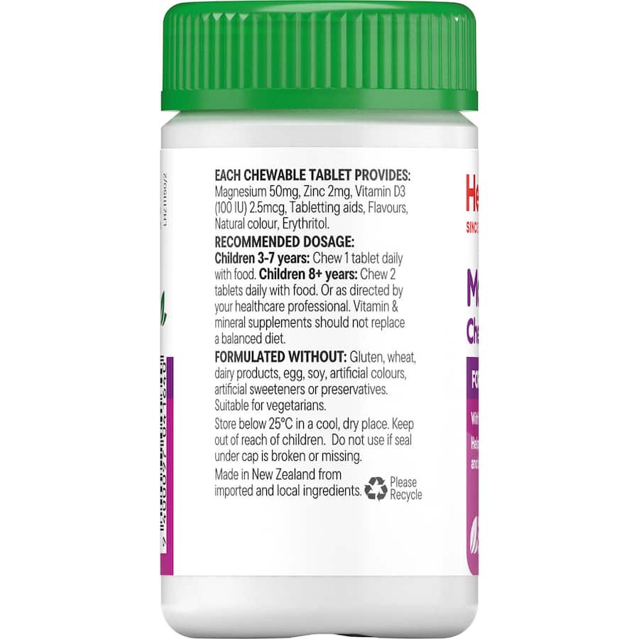 Healtheries Kidscare Magnesium With Vit D & Zinc 60pack