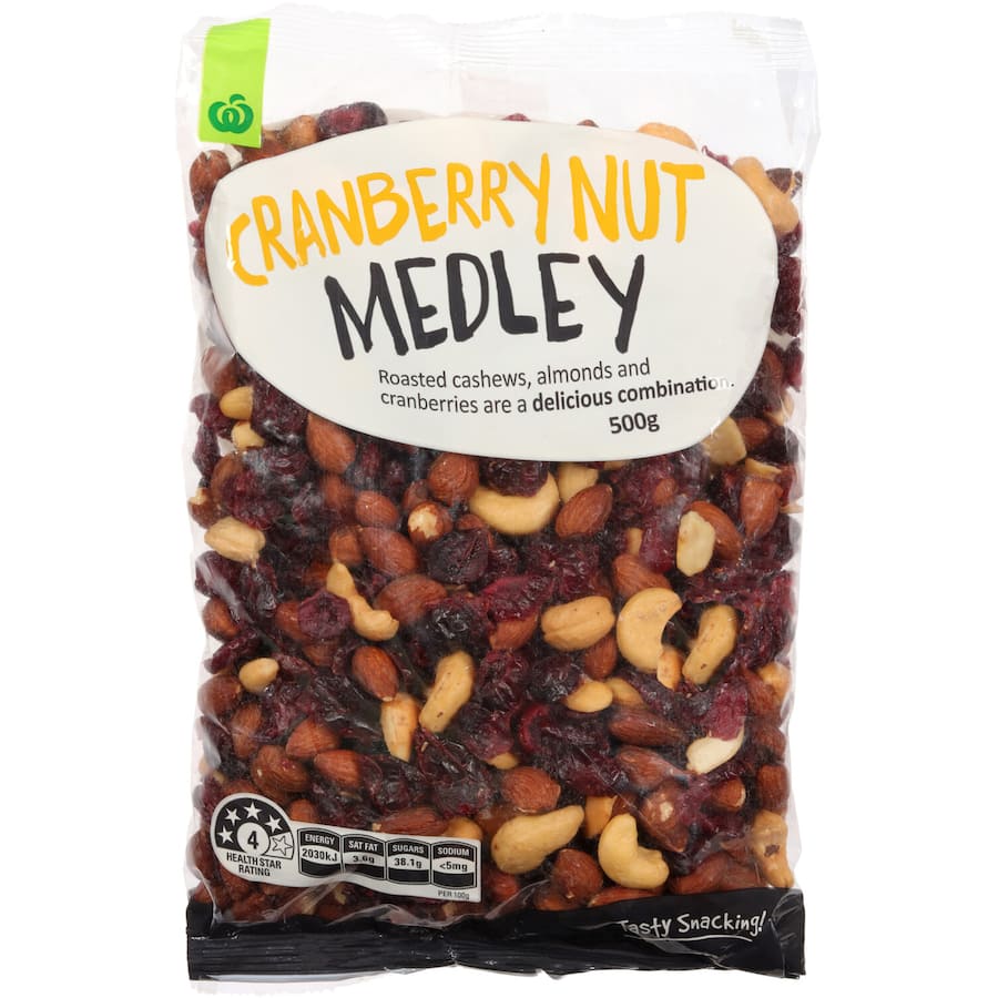 Woolworths Snack Mix Cranberry Nut Medley 500g